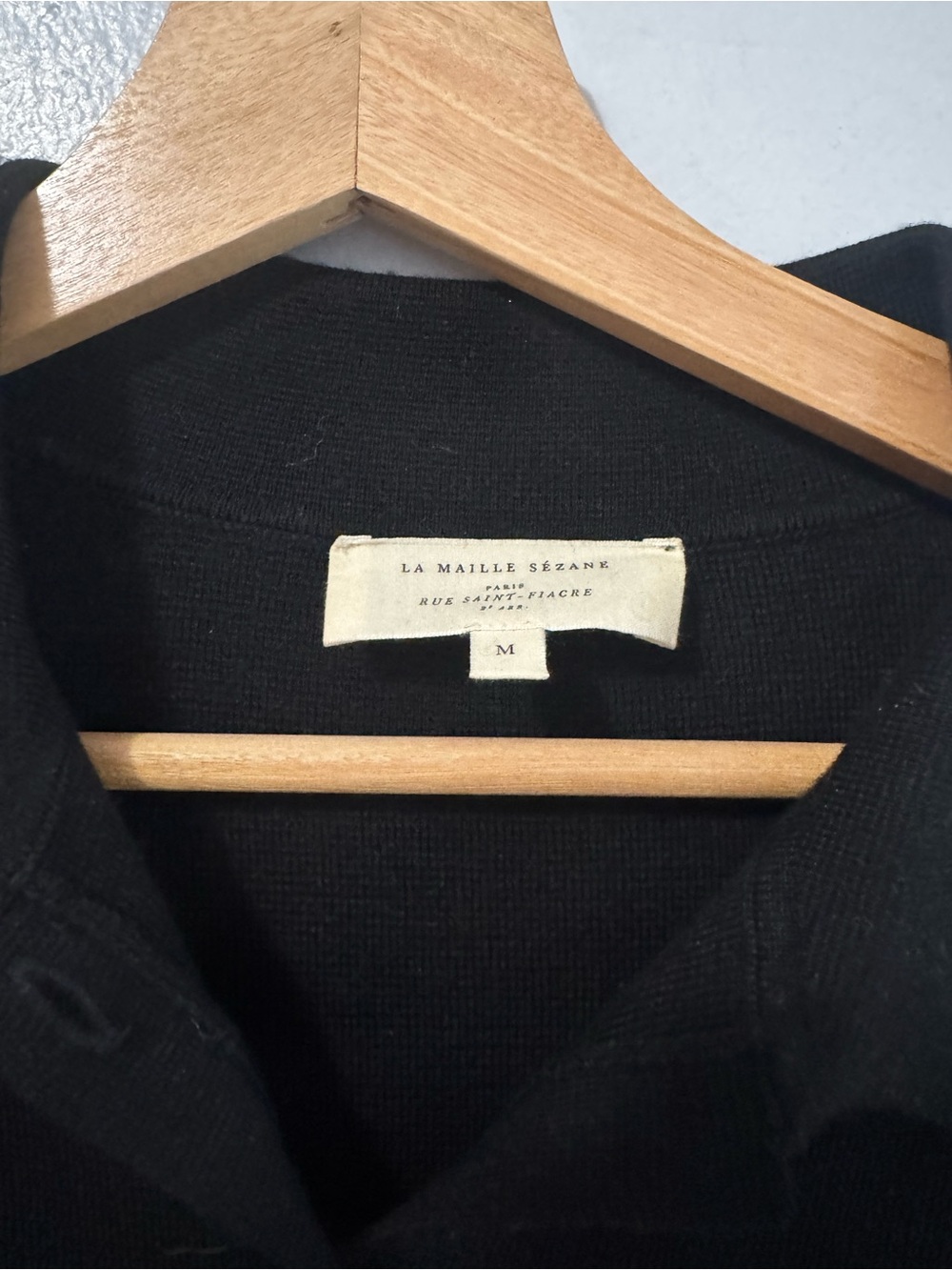 Sezane 100% Merino Wool Emily Cardigan Shirt Sweater Jacket with Chest Pockets - Picture 3 of 5